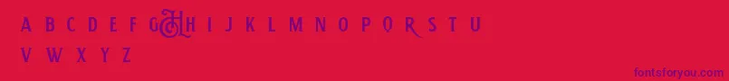 HemeraIiDemo Font – Purple Fonts on Red Background