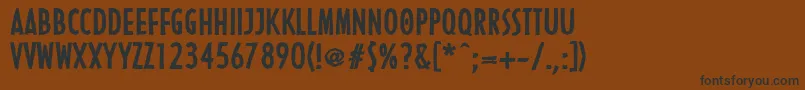 LinotypenordicaBold Font – Black Fonts on Brown Background