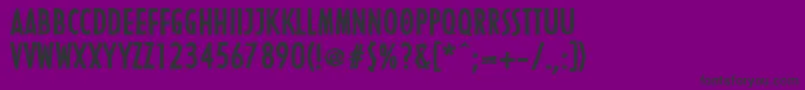 フォントLinotypenordicaBold – 紫の背景に黒い文字