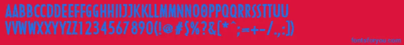 LinotypenordicaBold Font – Blue Fonts on Red Background