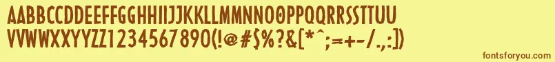 LinotypenordicaBold Font – Brown Fonts on Yellow Background