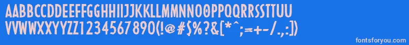 LinotypenordicaBold Font – Pink Fonts on Blue Background