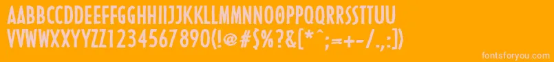 LinotypenordicaBold Font – Pink Fonts on Orange Background