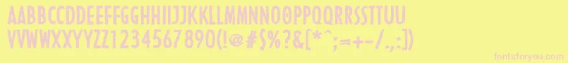 LinotypenordicaBold Font – Pink Fonts on Yellow Background