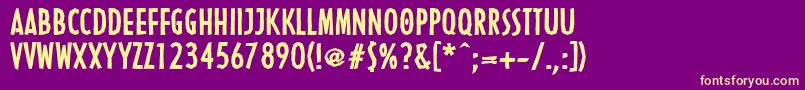 LinotypenordicaBold Font – Yellow Fonts on Purple Background