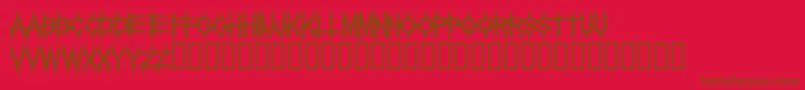 Palehorse-Schriftart – Braune Schriften auf rotem Hintergrund