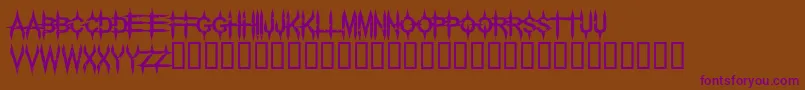 Palehorse-Schriftart – Violette Schriften auf braunem Hintergrund