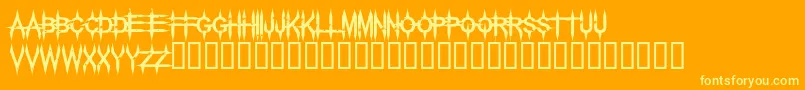 Fonte Palehorse – fontes amarelas em um fundo laranja