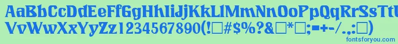 Police LookingglassRegular – polices bleues sur fond vert