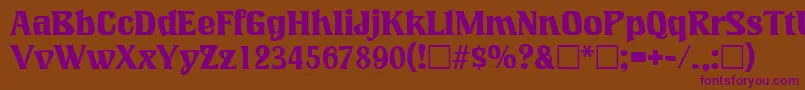 LookingglassRegular Font – Purple Fonts on Brown Background