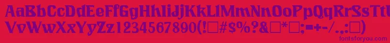LookingglassRegular Font – Purple Fonts on Red Background