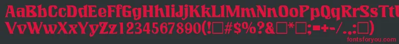 LookingglassRegular Font – Red Fonts on Black Background
