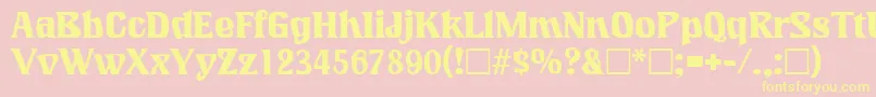 LookingglassRegular Font – Yellow Fonts on Pink Background