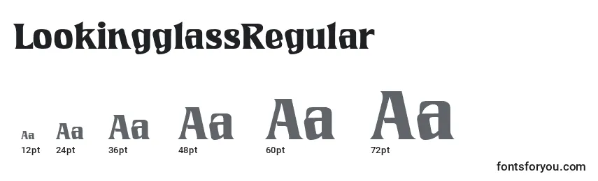 Размеры шрифта LookingglassRegular