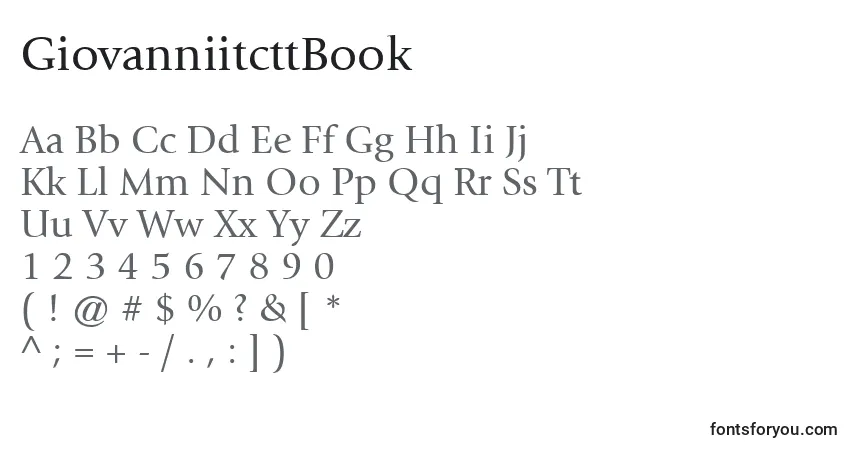 Police GiovanniitcttBook - Alphabet, Chiffres, Caractères Spéciaux