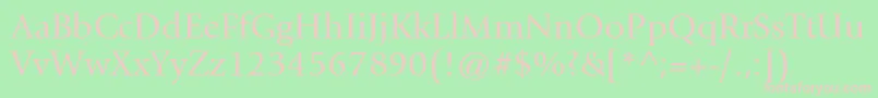 GiovanniitcttBook Font – Pink Fonts on Green Background