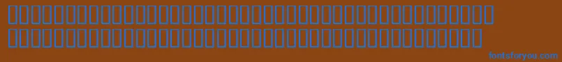 Vehement Font – Blue Fonts on Brown Background