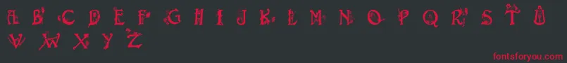 Eroticapssolid Font – Red Fonts on Black Background