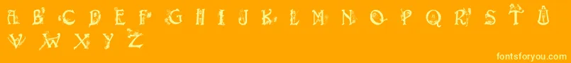 Eroticapssolid Font – Yellow Fonts on Orange Background