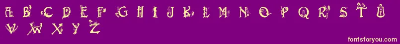Eroticapssolid-fontti – keltaiset fontit violetilla taustalla