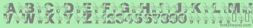 LmsMrJeremyFisher Font – Gray Fonts on Green Background