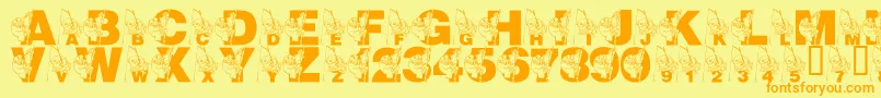 More about LmsMrJeremyFisher Font LmsMrJeremyFisher Font – Orange Fonts on Yellow Background