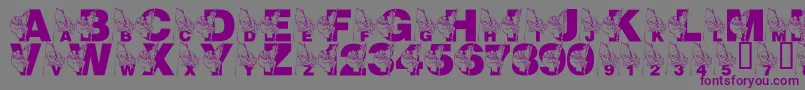 LmsMrJeremyFisher Font – Purple Fonts on Gray Background