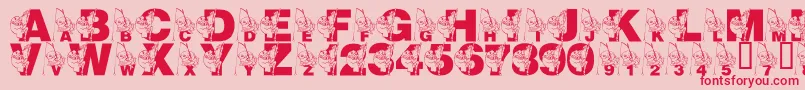 LmsMrJeremyFisher Font – Red Fonts on Pink Background