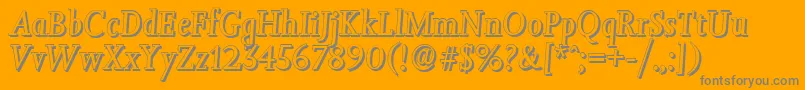 JessicashadowItalic Font – Gray Fonts on Orange Background