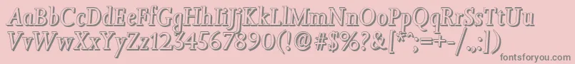 JessicashadowItalic Font – Gray Fonts on Pink Background