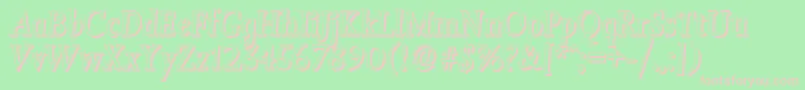 JessicashadowItalic Font – Pink Fonts on Green Background