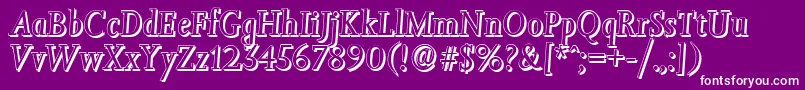 JessicashadowItalic Font – White Fonts on Purple Background