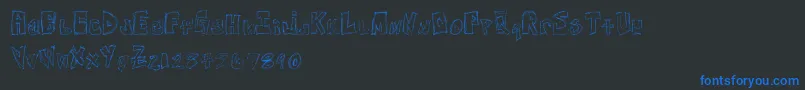 FreeNightsAndWeekends Font – Blue Fonts on Black Background