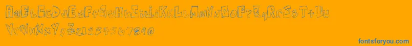 FreeNightsAndWeekends Font – Blue Fonts on Orange Background