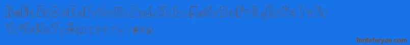 FreeNightsAndWeekends Font – Brown Fonts on Blue Background