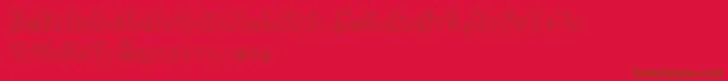 FreeNightsAndWeekends Font – Brown Fonts on Red Background