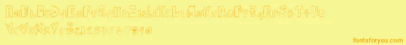 FreeNightsAndWeekends Font – Orange Fonts on Yellow Background