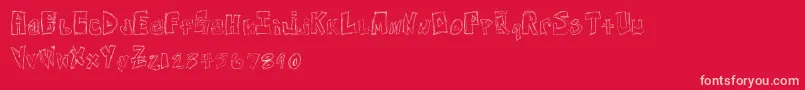 FreeNightsAndWeekends Font – Pink Fonts on Red Background