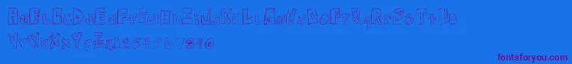 FreeNightsAndWeekends Font – Purple Fonts on Blue Background