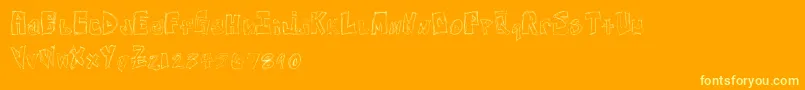 FreeNightsAndWeekends Font – Yellow Fonts on Orange Background