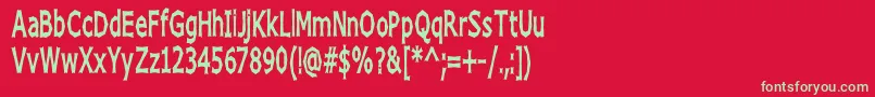 Chizzh Font – Green Fonts on Red Background