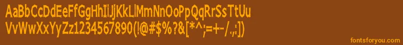 Chizzh Font – Orange Fonts on Brown Background