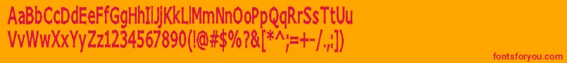 Chizzh Font – Red Fonts on Orange Background