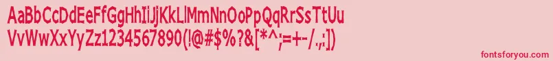Chizzh Font – Red Fonts on Pink Background