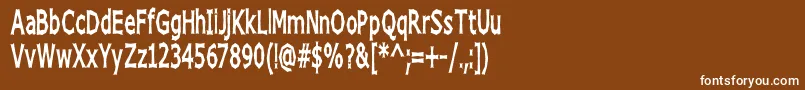 Chizzh Font – White Fonts on Brown Background