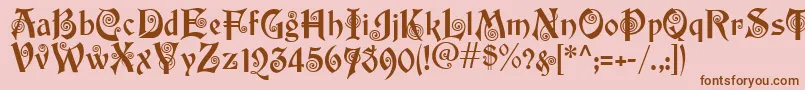 Akapotsley Font – Brown Fonts on Pink Background