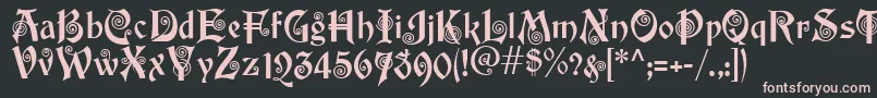 Akapotsley Font – Pink Fonts on Black Background