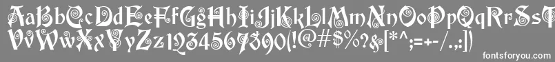 フォントAkapotsley – 灰色の背景に白い文字