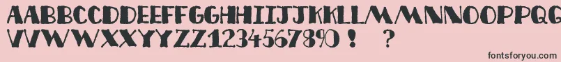 フォントDecofree – ピンクの背景に黒い文字