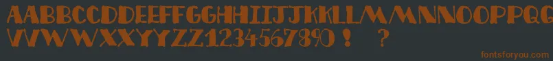 Decofree-fontti – ruskeat fontit mustalla taustalla